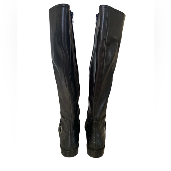 Antonio Melani black leather boots size 7MW - Picture 4 of 9